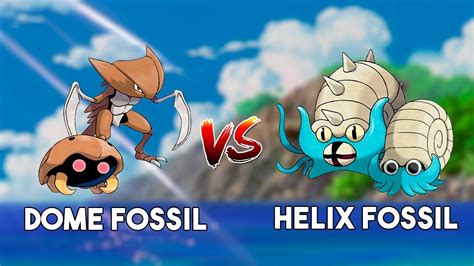 helix fossil vs dome fossil fire red.